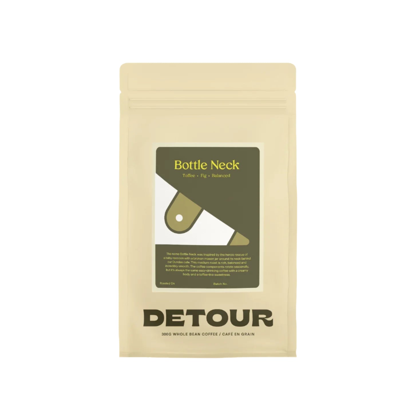 Detour Bottle Neck Whole Bean Coffee - 300g Premium Arabica Beans for Rich Flavor | Perfect for Home Brewing, Office Use & Gifts