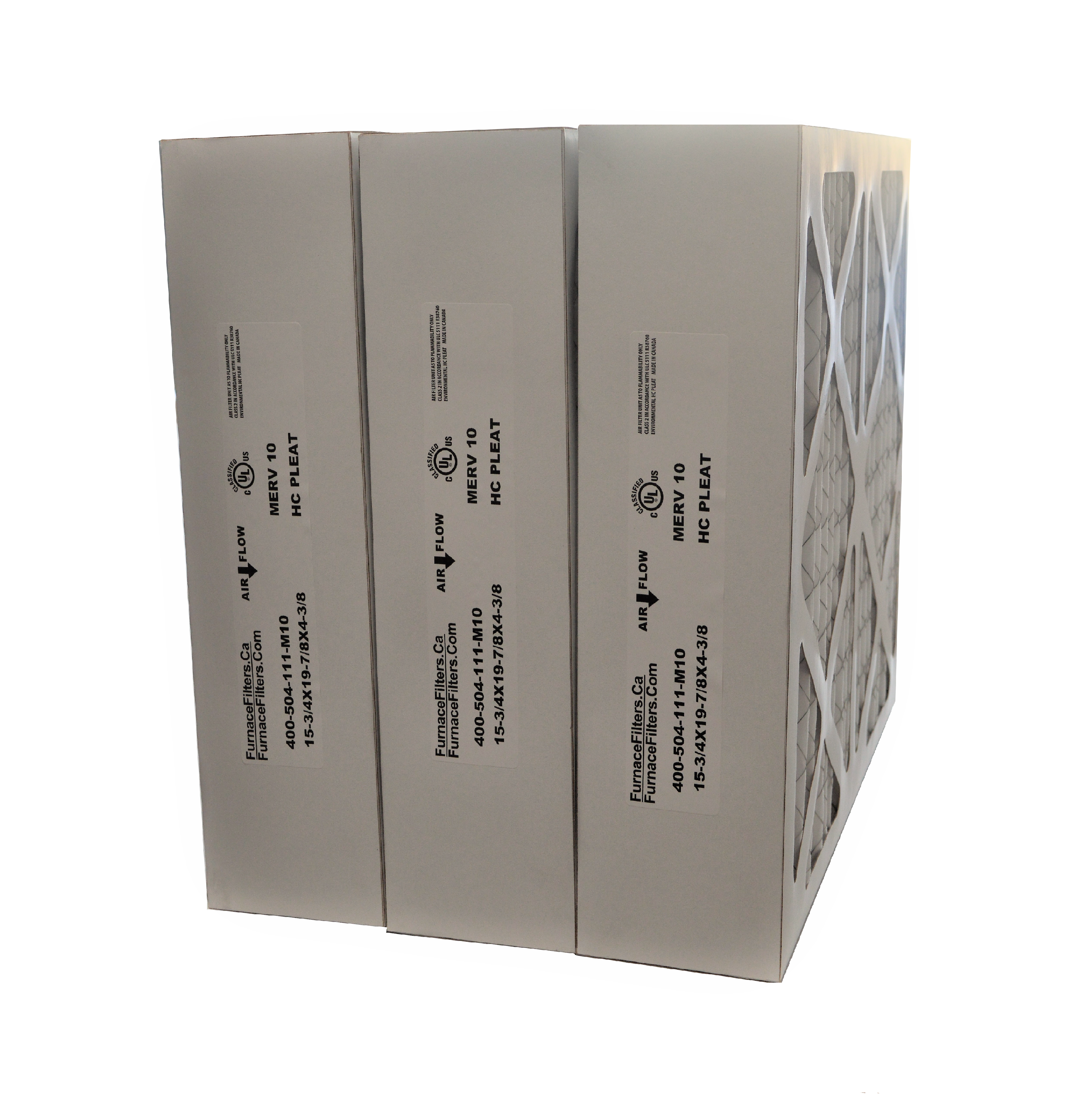 16x20x5 MERV 10 Furnace Air Filters (Pack of 3) - High Efficiency HVAC Filters for Home & Office - Improves Indoor Air Quality & Reduces Allergens
