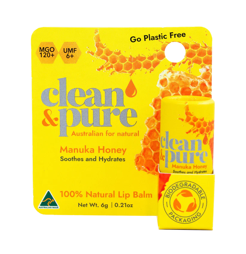 Organic Manuka Honey Lip Balm for Dry, Chapped Lips - Natural Moisturizer & Healing Treatment - Perfect for Winter Skincare & Daily Hydration