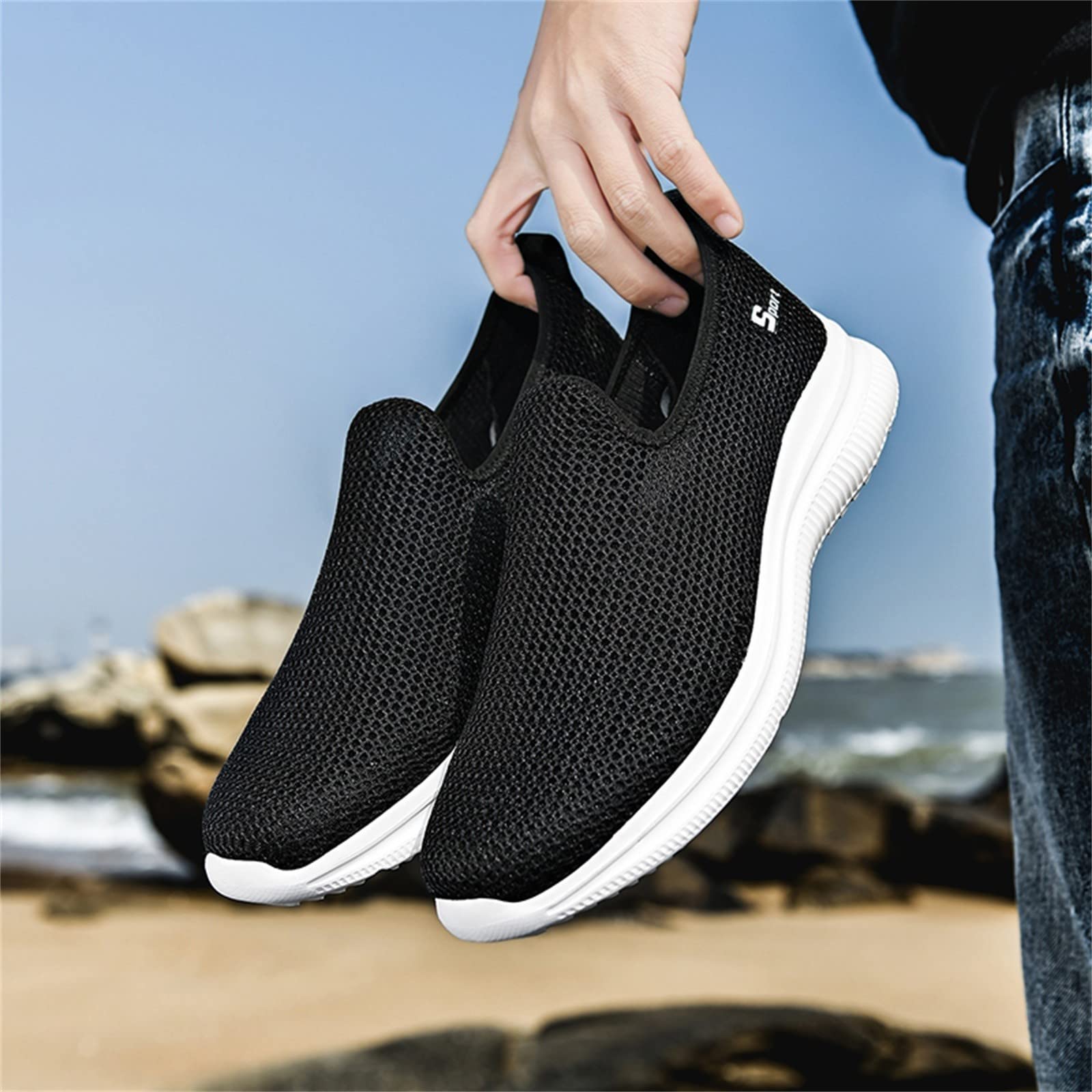 Women's & Men's Slip-On Walking Shoes - Comfortable Running Sneakers, Loafers & Casual Dress Shoes - Wide Width Options - Perfect for Work, Travel & Everyday Wear
