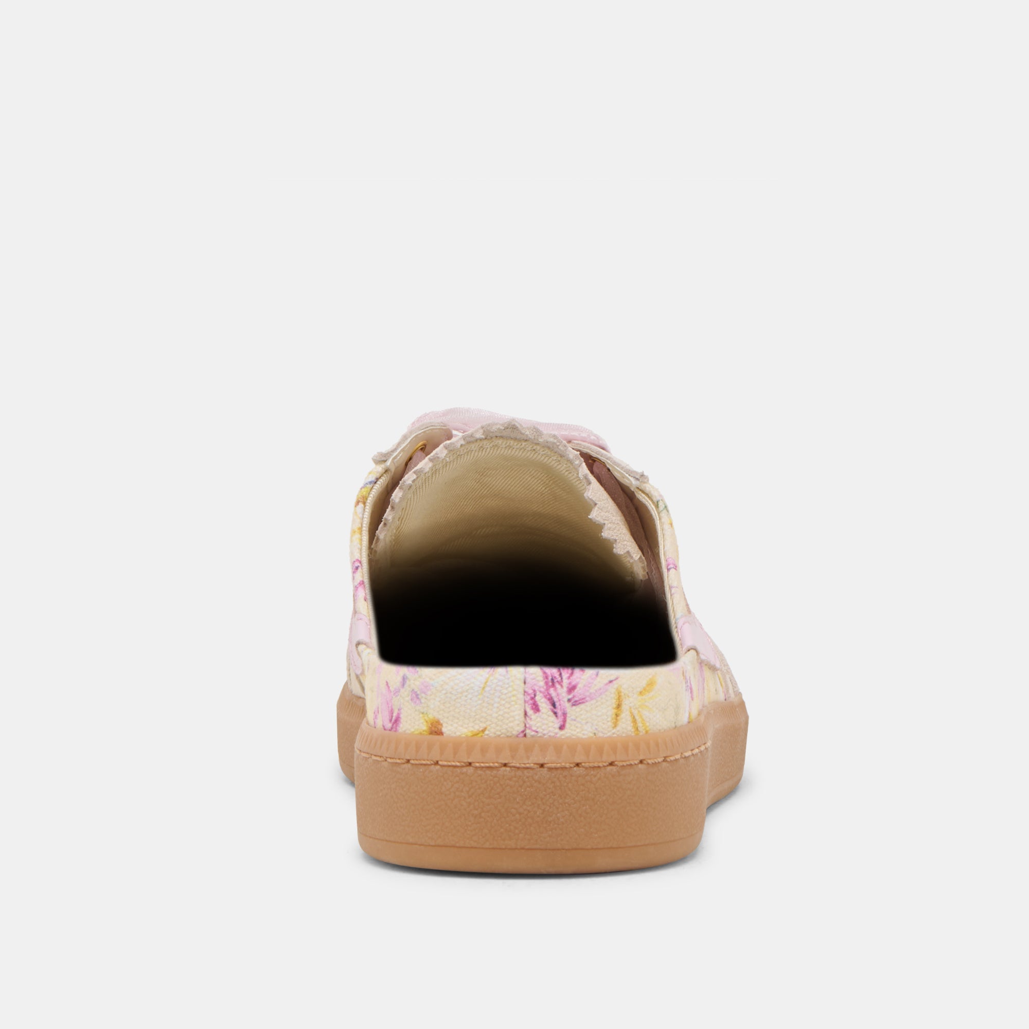 **Purple Floral Leather Slide Sneakers for Women - Comfortable Casual Slip-On Shoes for Walking, Beach, and Summer Outfits**