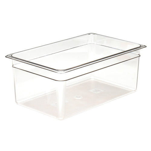 Cambro 18CW135 27 Quart Camwear Food Pan - Durable, Clear Polycarbonate for Commercial Kitchens, Catering, and Food Storage