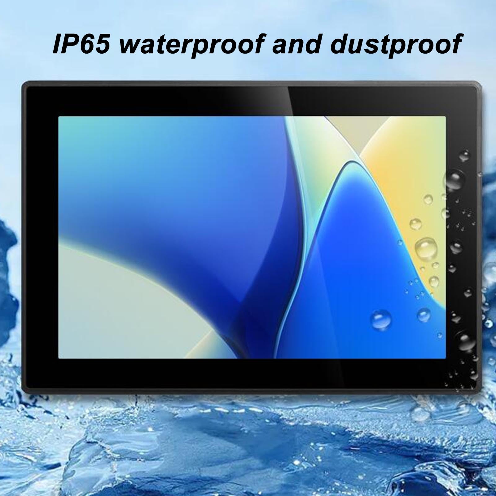 8 Inch Touchscreen Monitor with Capacitive Multi-Touch & LED Backlit Display - 1024x768 Resolution, VGA Inputs (US Plug) - Ideal for Supermarket POS, Restaurant Kiosks, Retail Displays & Digital Signage