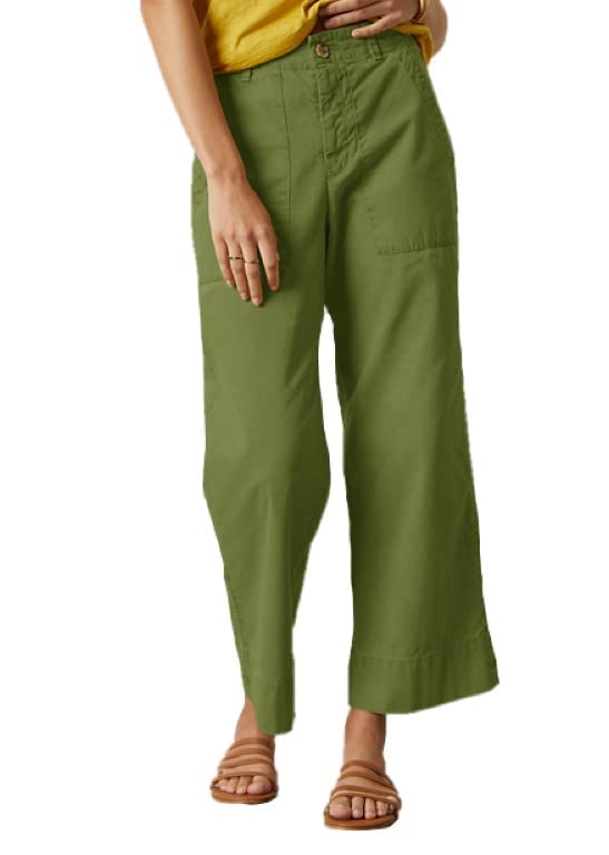 Velvet by Graham & Spencer Women's MYA High-Waisted Cotton Canvas Pants - Comfortable Casual Pants for Work, Travel & Everyday Wear