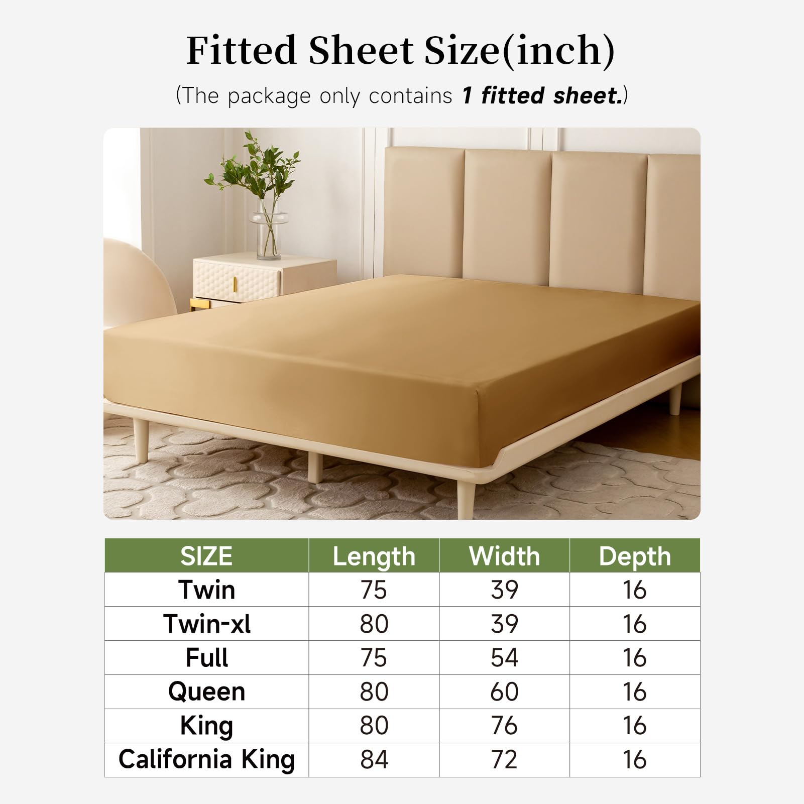 THXSILK 100% Mulberry Silk Fitted Sheet Queen Size - 22 Momme Luxury Deep Pocket (22