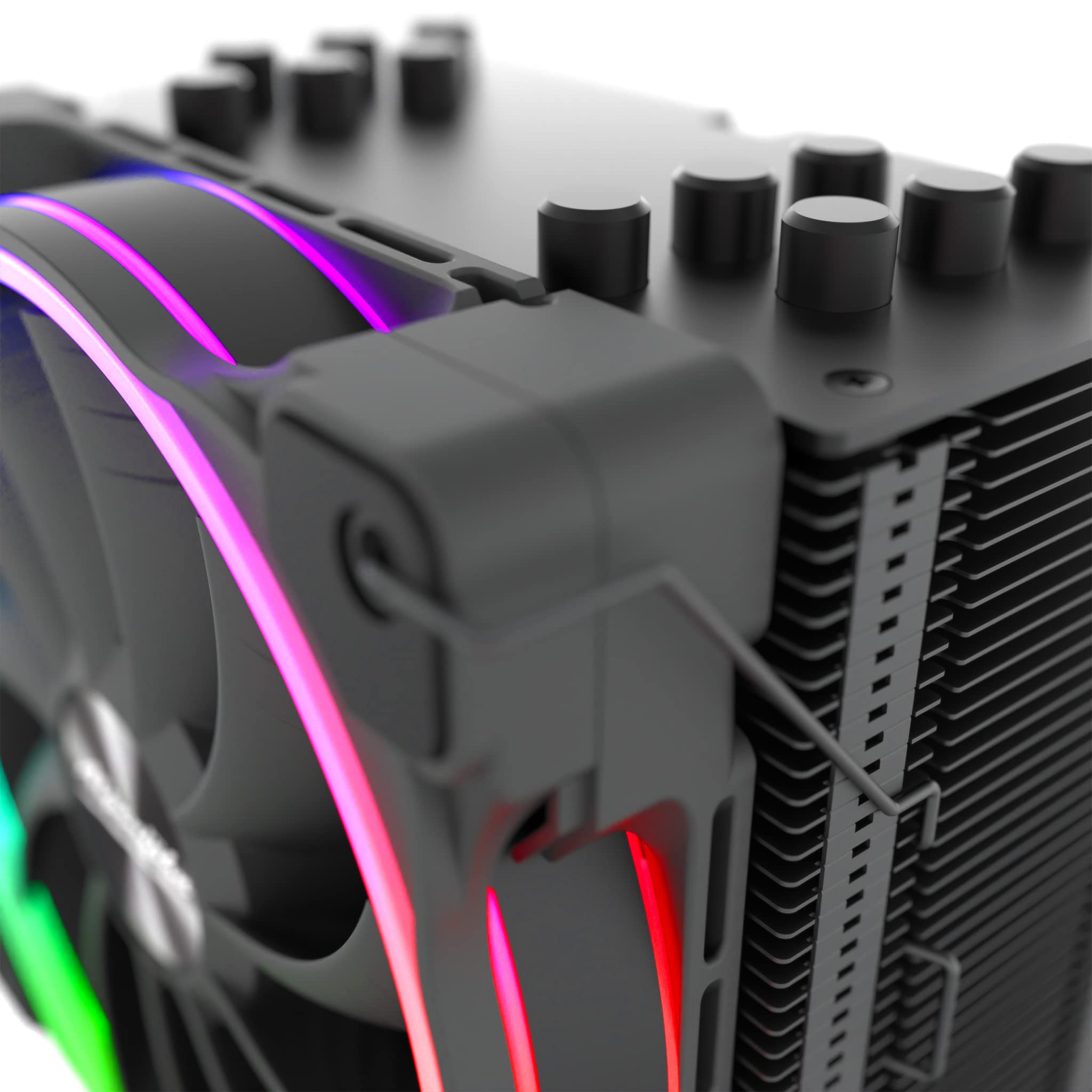 Dolomit Premium 120mm RGB CPU Cooler - Black Tower Heatsink with Asymmetrical Design for Enhanced Compatibility, Ideal for Gaming PCs and High-Performance Builds