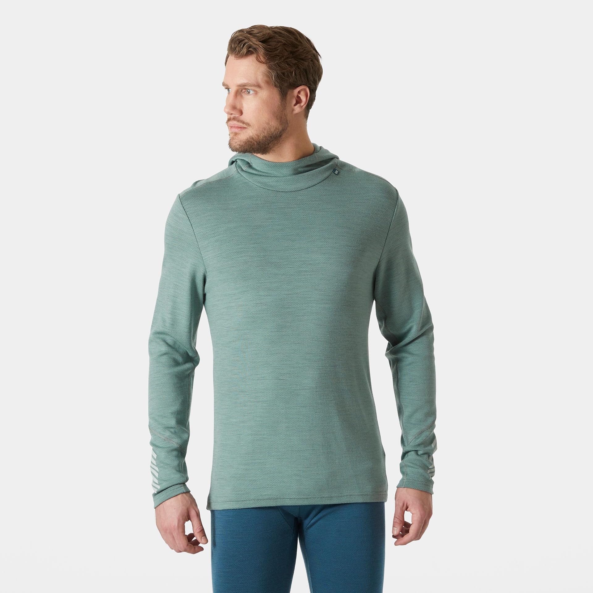 Helly Hansen Men's Lifa Merino Midweight Hoodie - Warm Wool Blend Pullover for Outdoor Activities, Hiking & Camping