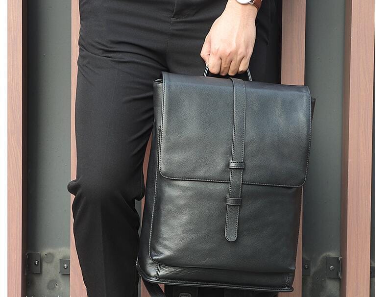 Stylish Small Black Leather Backpack Purse for Women - Perfect for Travel, Work & Everyday Use