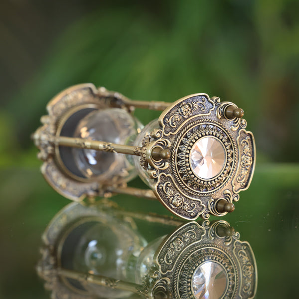 Elegant Crystal Brass Hourglass Urn for Ashes - Perfect for Memorials, Home Decor & Keepsakes | Unique Funeral & Cremation Keepsake