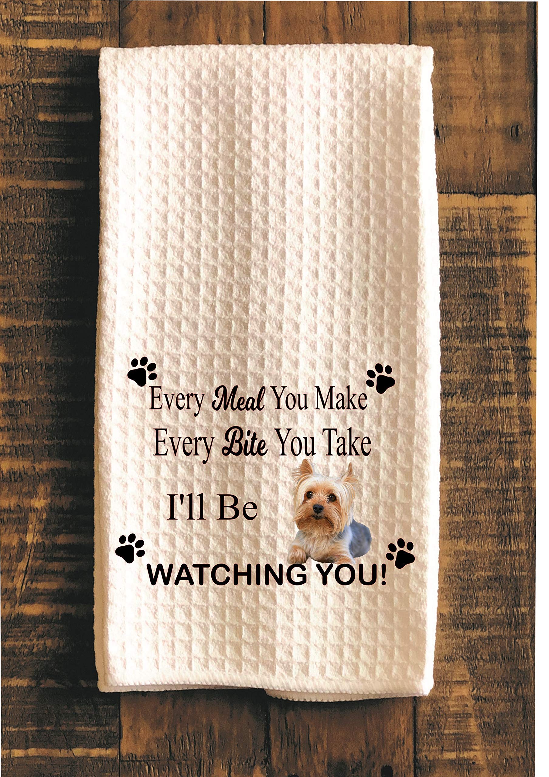 Premium Yorkie-Themed Kitchen Towels - Absorbent & Durable Dog Lover's Dish Towels for Cooking, Baking & Cleaning - Cute Yorkshire Terrier Design for Home & Kitchen Decor