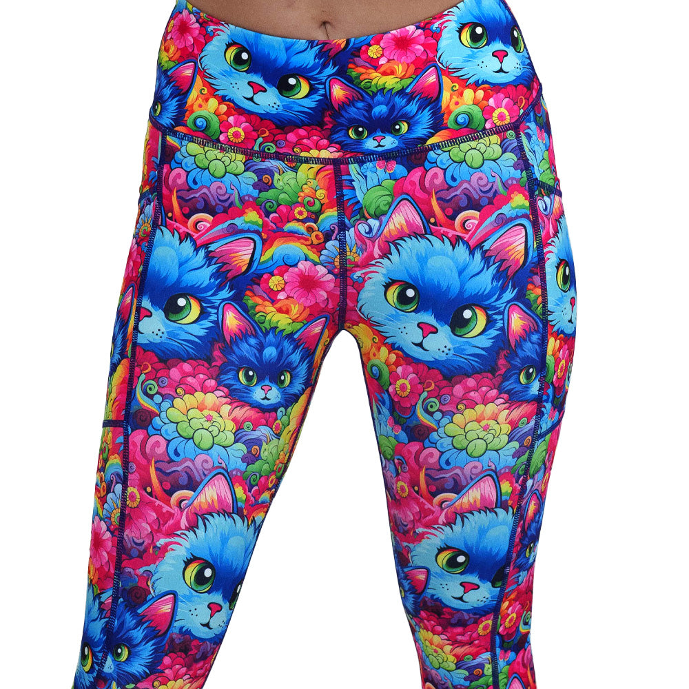Purrfection High Waist Yoga Leggings for Women - Comfortable & Stretchy Workout Pants - Perfect for Yoga, Gym, Running & Lounge Wear