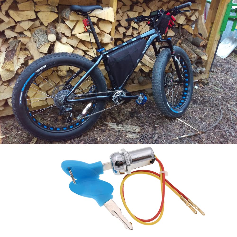 Universal Ignition Key Switch with Wires - Compatible with Scooter, ATV, Moped, Kart & Motorcycle - Durable Electric Key Lock for Off-Road Vehicles & Power Sports - Perfect for Replacement & DIY Repairs