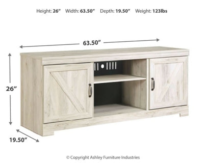 Bellaby 63 Inch TV Stand for Flat Screen TVs - Modern Entertainment Center with Storage Shelves for Living Room, Bedroom & Home Theater Setup