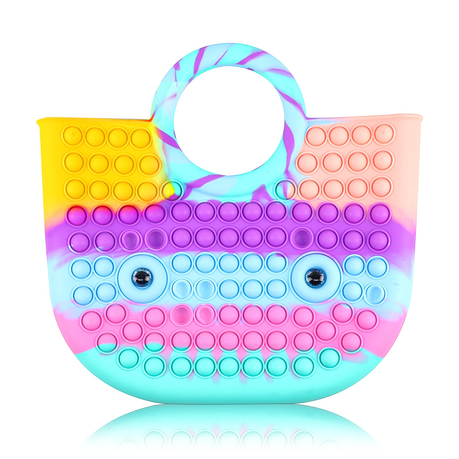 **Fashionable Pop Purse Fidget Toy for Girls & Women - Large Bubble Sensory Handbag, Stress Relief Gift for School, Office & Travel - Fun Decompression Sensory Toy for Kids, Teens & Adults**