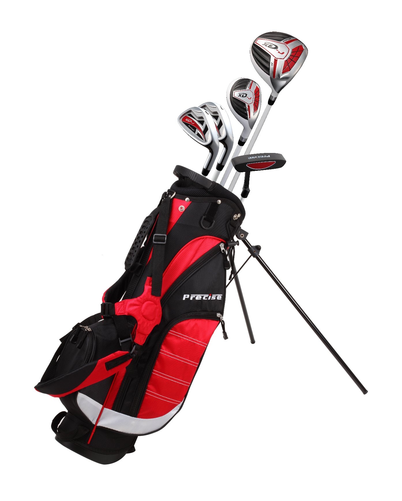 **Precise XD-J Junior Golf Clubs Set for Kids Ages 3-5, 6-8, 9-12 | Right & Left Hand Youth Golf Clubs for Boys & Girls with Ultra-Light Graphite Shafts, Hybrid & Stand Bag - Pro-Grade Technology | Perfect for Backyard Practice, Golf Lessons & Junior Tournaments**
