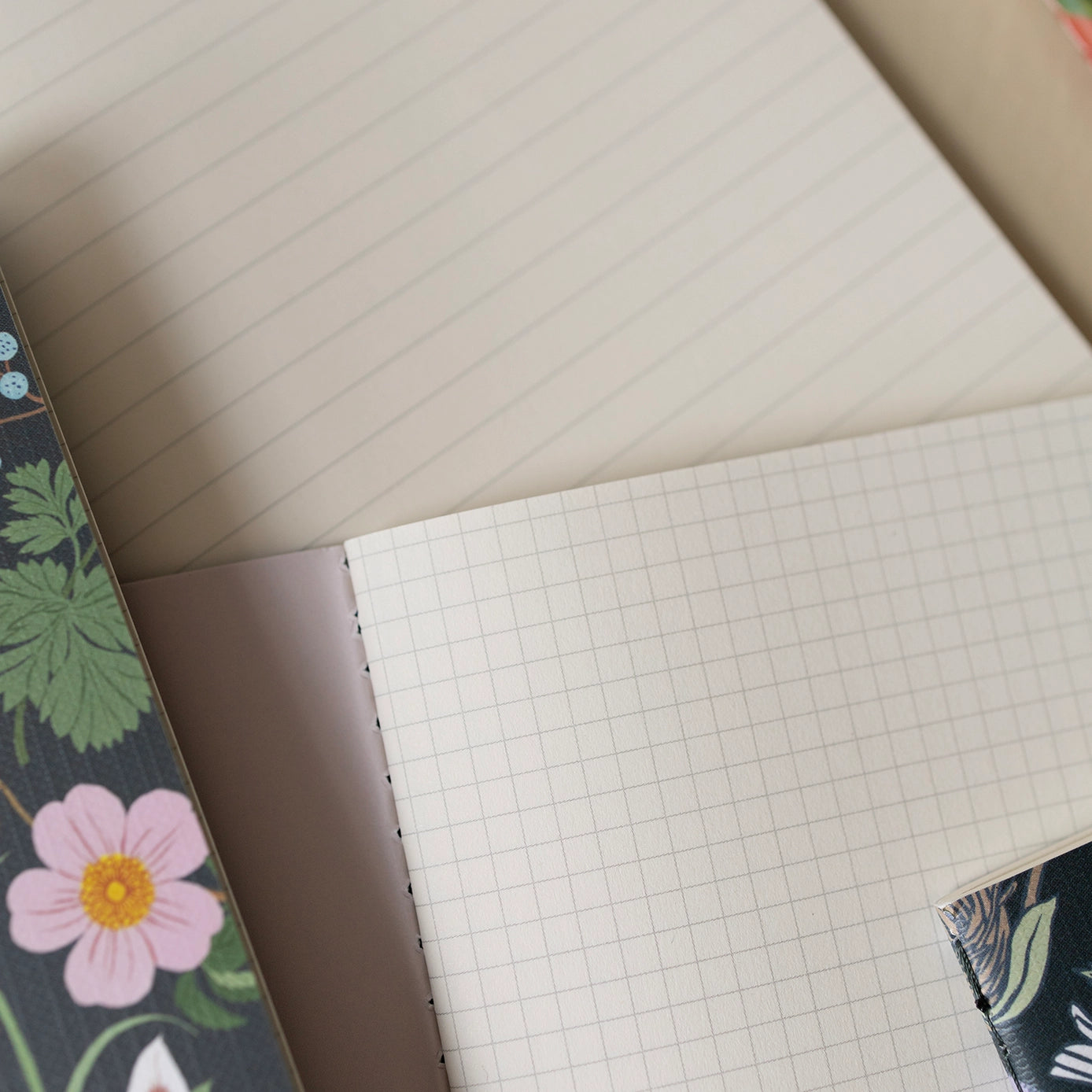 Botanica Paper Co. Softcover Grid Notebook - Woodland Design, Eco-Friendly Journal for Writing, Sketching & Note Taking - Perfect for Students, Artists & Office Use
