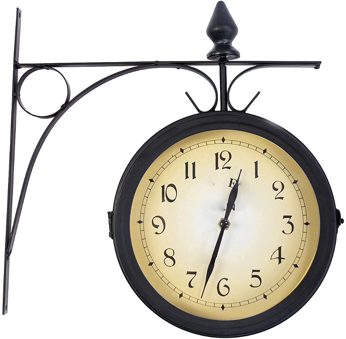 12 Inch Large Silent Non-Ticking Waterproof Wall Clock - Indoor/Outdoor Decorative Clock with Easy-to-Read Numbers for Home, Kitchen, Office, and Garden Decor
