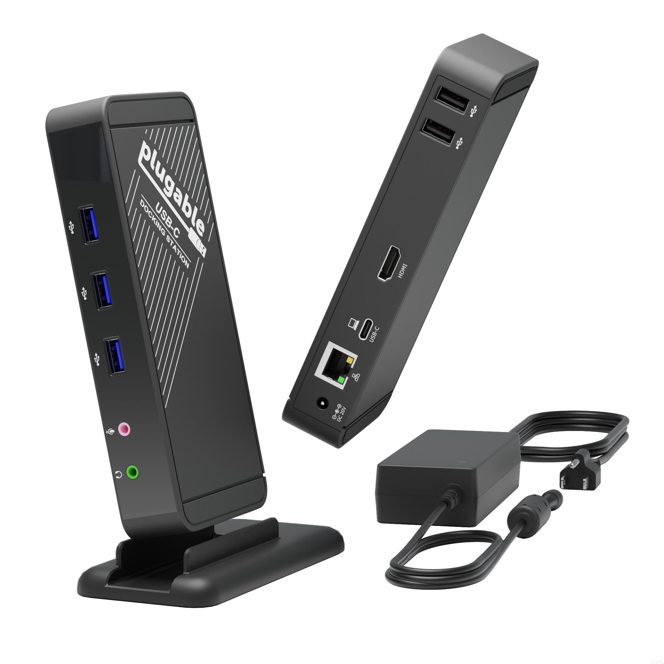 Plugable USB C Docking Station with HDMI 4K, 60W Laptop Charging, 6-in-1 USB C Hub for MacBook Pro/Air, Dell XPS, HP - Perfect for Home Office & Remote Work