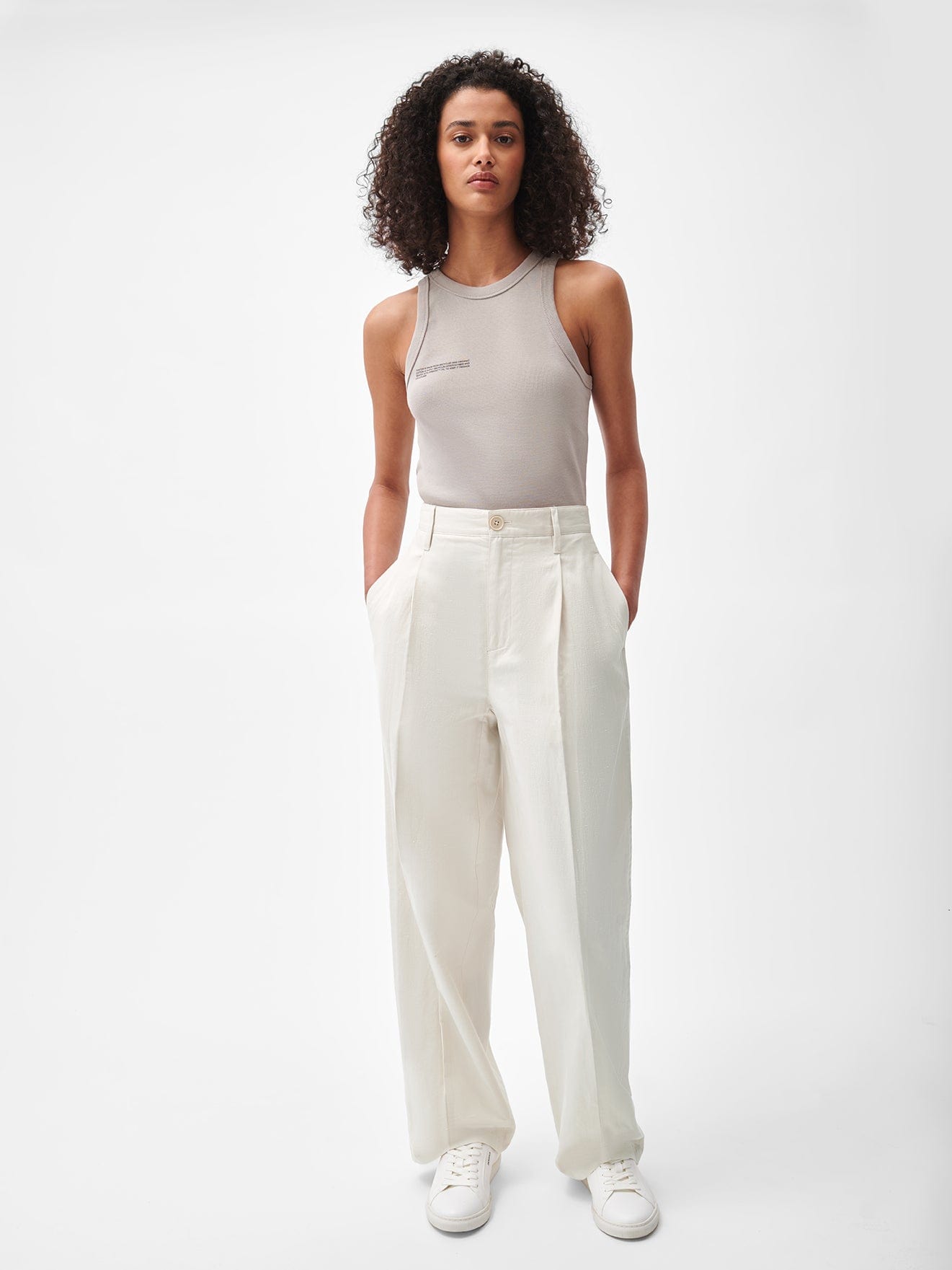 Organic Cotton Linen Pants for Women - Breathable & Comfortable Summer Wide Leg Trousers - Perfect for Yoga, Beach, and Casual Wear