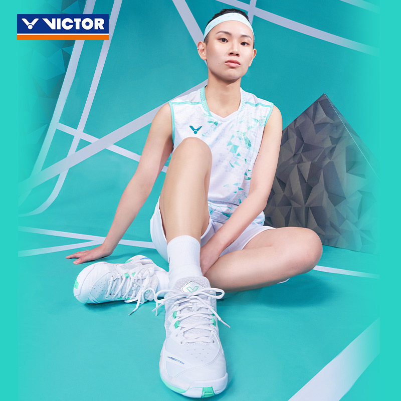 Victor P9200TTY NLite Unisex Badminton Shoes - White | Lightweight & Breathable for Indoor & Outdoor Court Sports