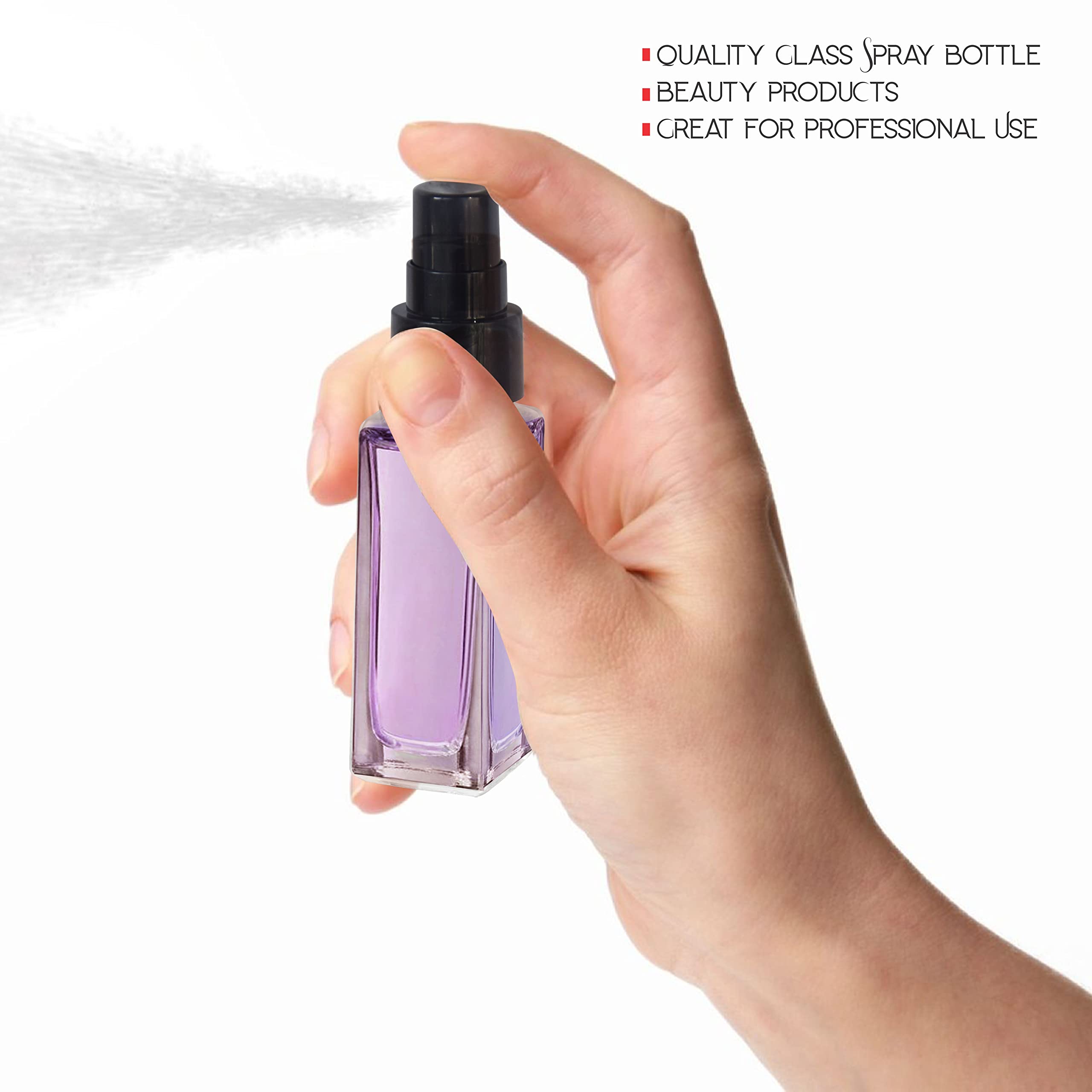 Pure Source India Refillable Perfume Bottles - 8ml Clear Glass Spray Bottles with Pump for Essential Oils, Aromatic Water & Fragrance Blends (Set of 3) - Perfect for Travel, DIY Perfume Making & Home Aromatherapy