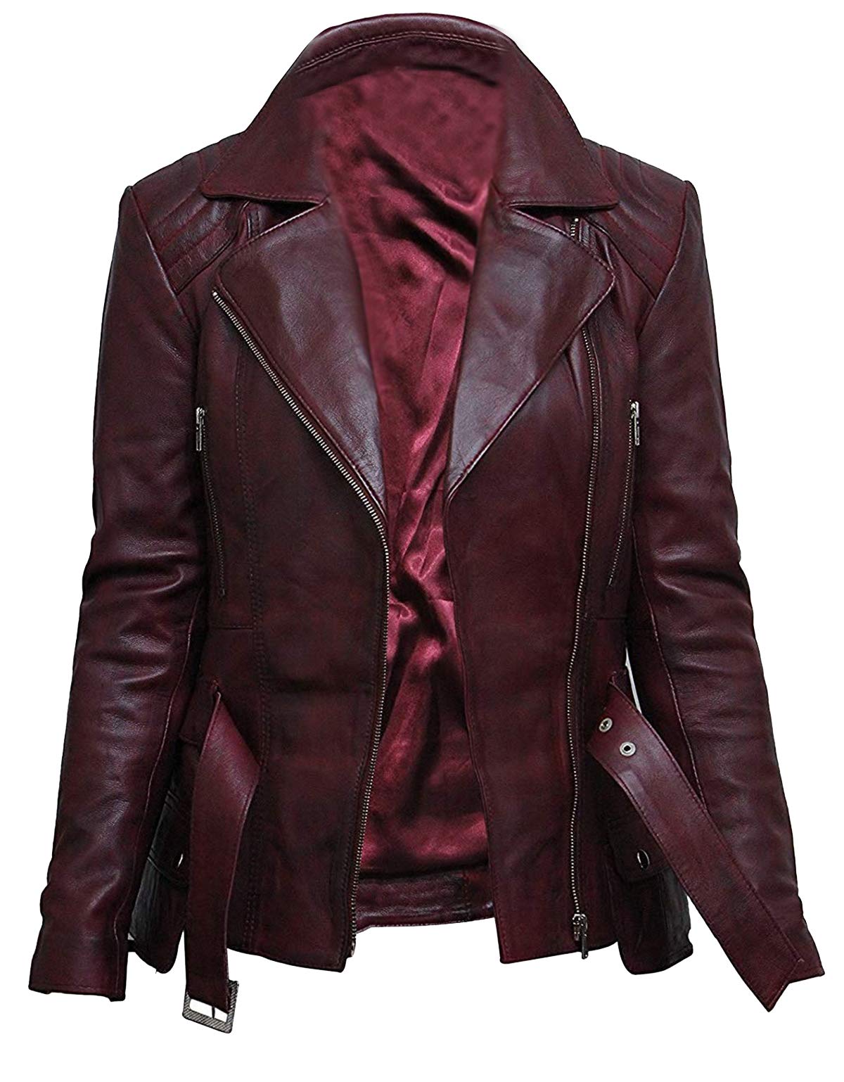 LP-FACON Women's Steampunk Gothic Leather Jacket - Vintage Motorcycle Coat for Women, Mid-Length Faux Leather Biker Jacket - Perfect for Cosplay, Halloween, and Gothic Fashion Outfits
