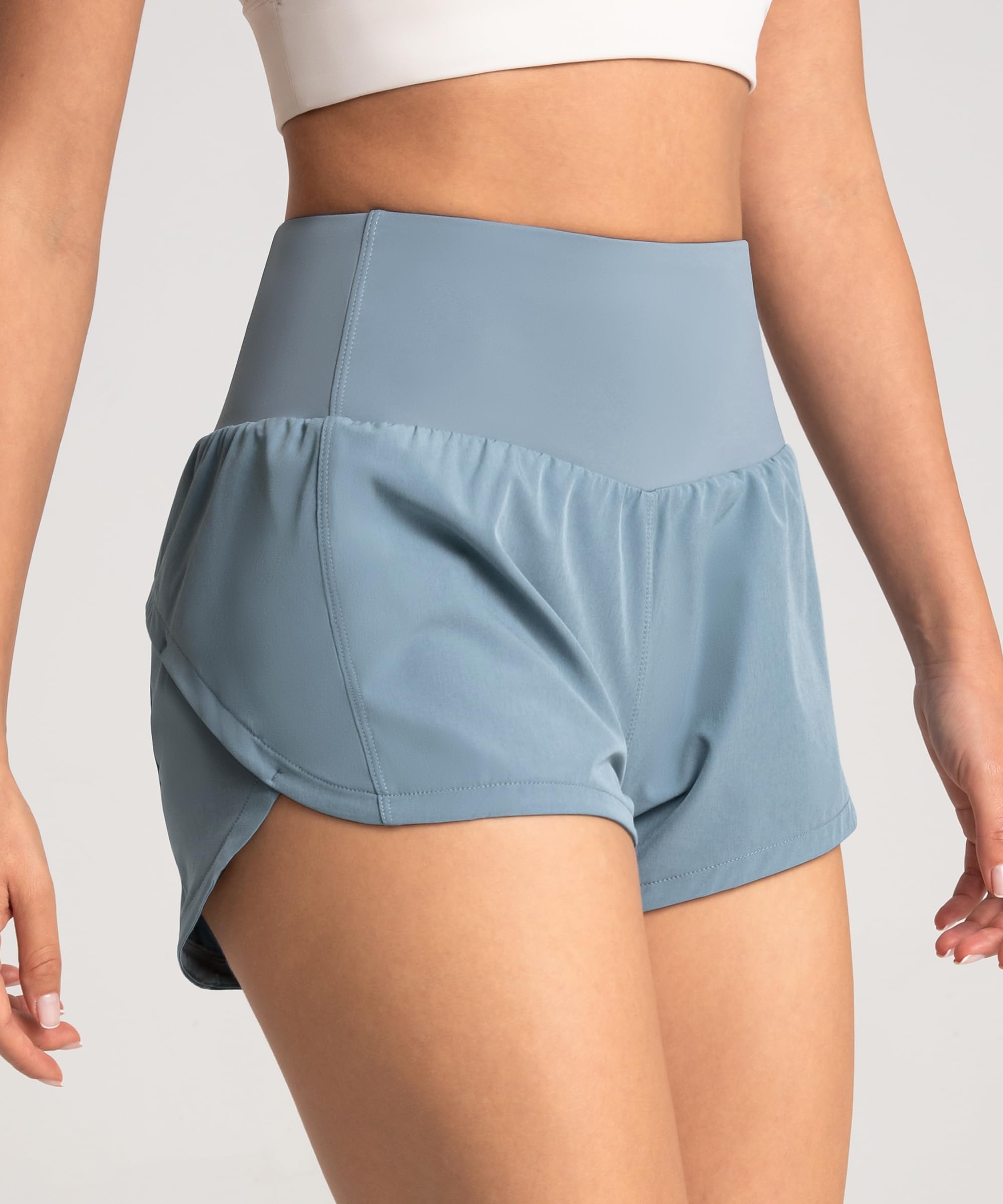 High Waisted Athletic Shorts for Women - Quick Dry Workout Running Shorts with Mesh Liner & Zipper Pockets | Yoga, Gym, Jogging & Outdoor Sports