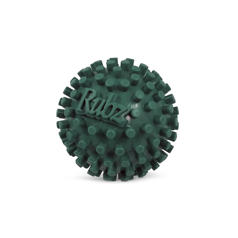 Industrial Rubber Foot, Hand & Back Massage Ball for Pain Relief - Plantar Fasciitis, Muscle Tension & Stress Relief - Green - Perfect for Home, Office & Gym Use