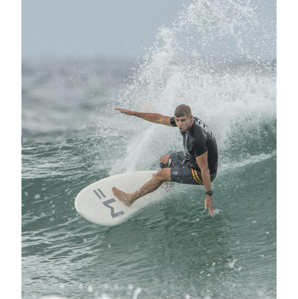 MF Mick Fanning Little Marley 5'8 Surfboard - White FCS2 Fin System - Perfect for Small Waves & Beach Breaks