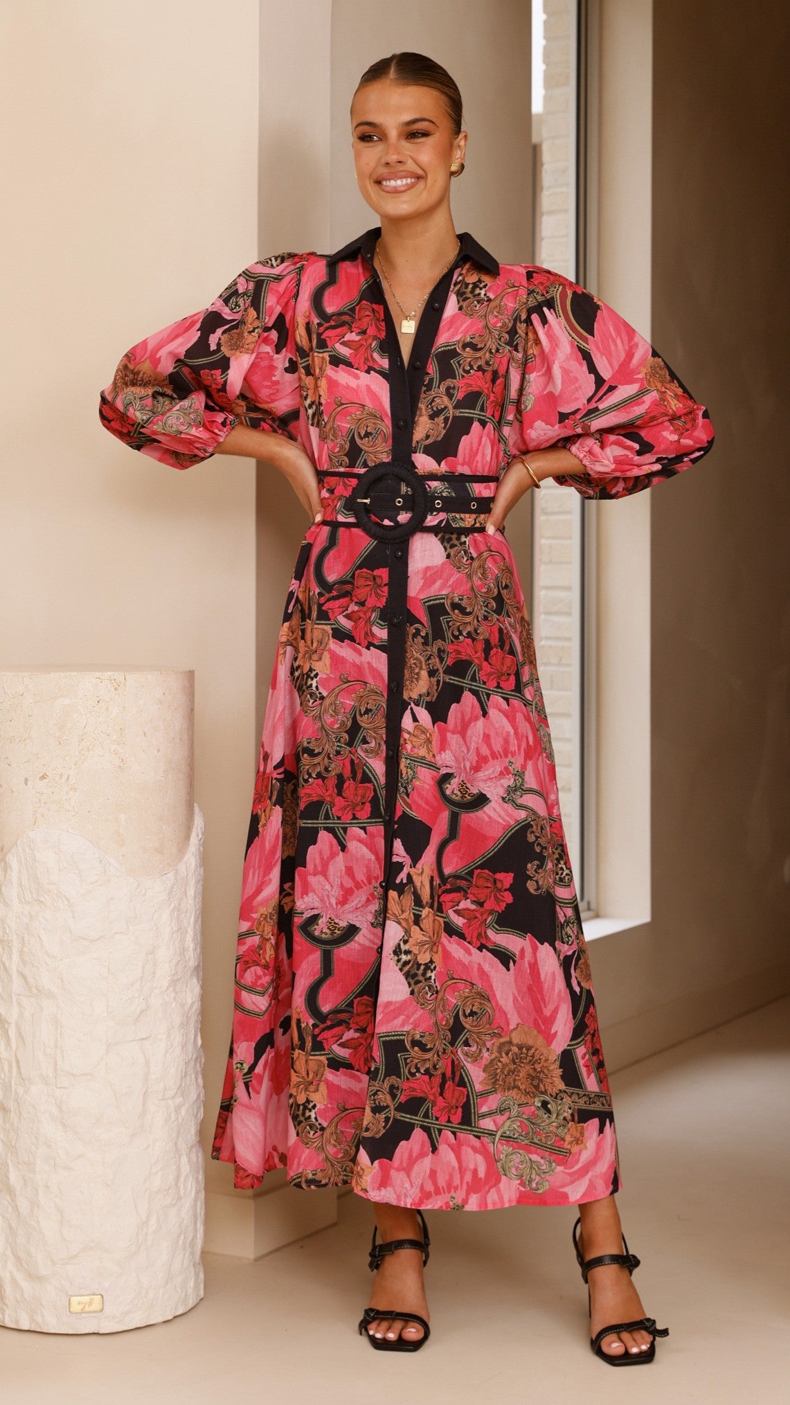 Lucinda Maxi Dress in Pink - Elegant Flowy Long Dress for Women | Perfect for Summer, Beach, Weddings & Special Occasions