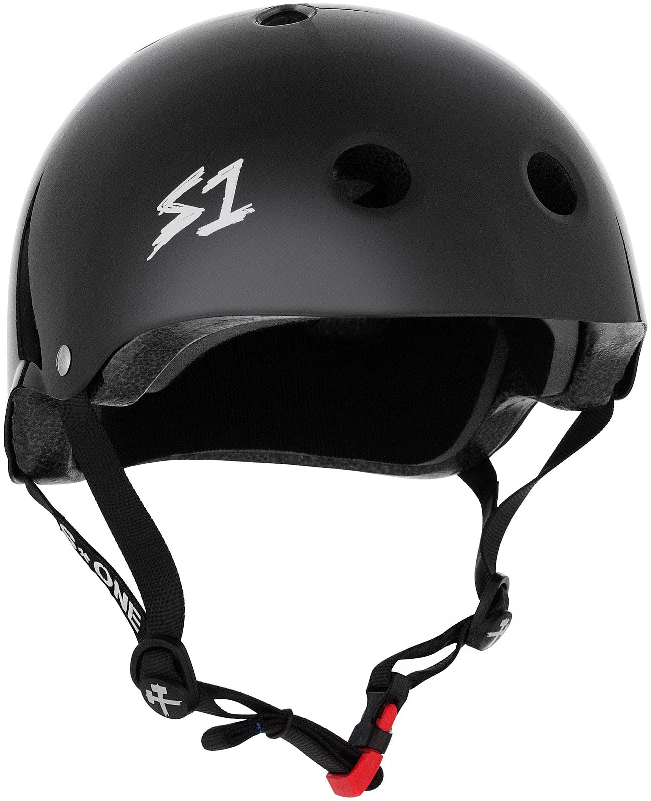 S1 Mini Lifer Helmet - Black Gloss Motorcycle Helmet for Men & Women - Lightweight DOT Approved Bike Helmet for Cruiser, Scooter, and Urban Riding