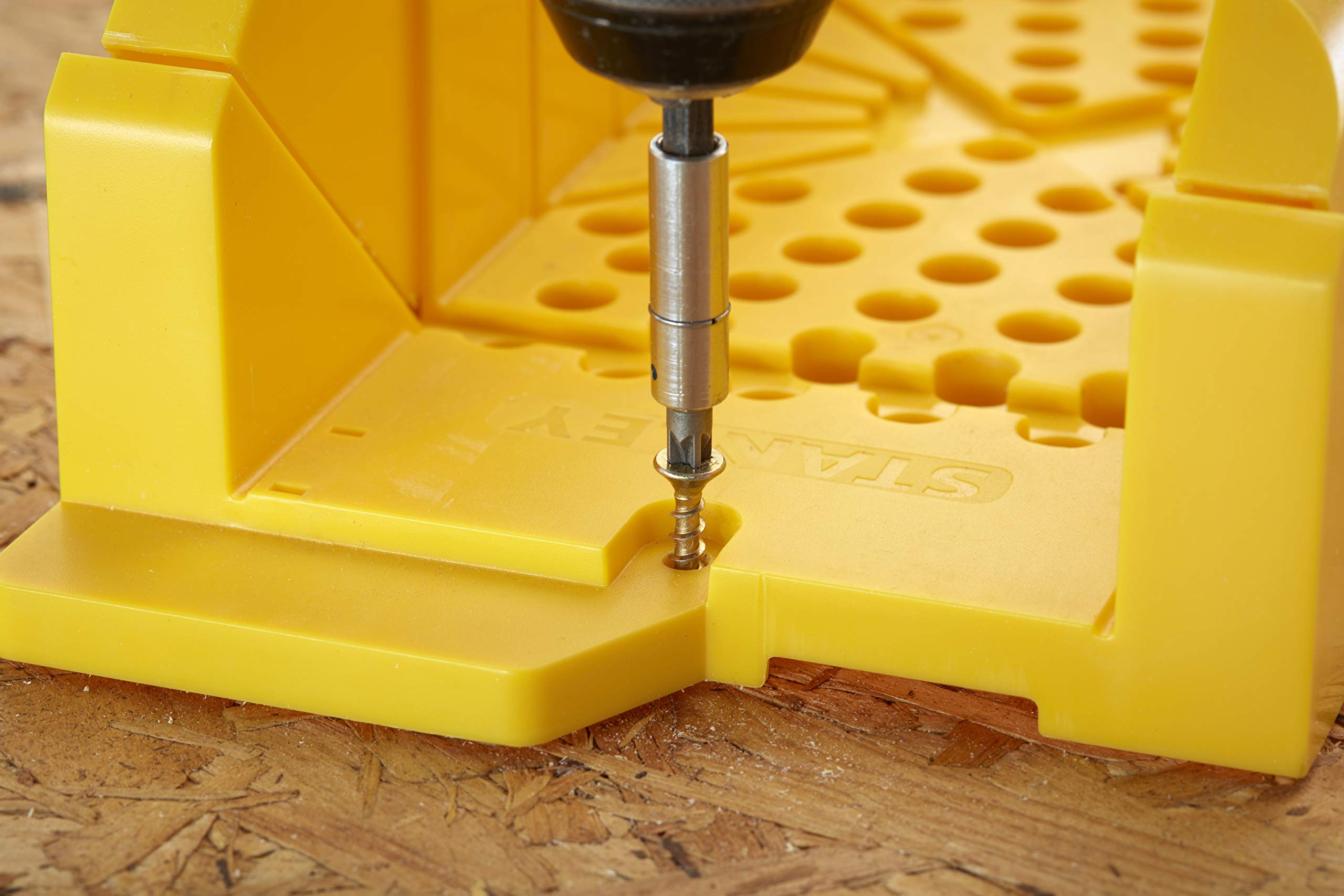Stanley 1-20-600 Saw Storage Miter Box with Included Saw - Durable Black Woodworking Tool for Precise Angle Cuts | Perfect for DIY Projects, Carpentry & Home Renovations