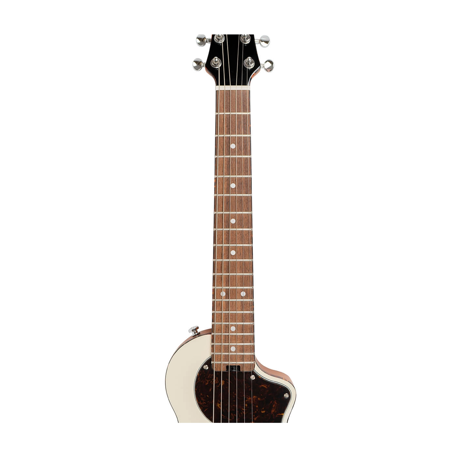 Blackstar Travel Guitar with Gig Bag - Compact & Portable Acoustic Electric Guitar for Travel, Camping & Busking - White