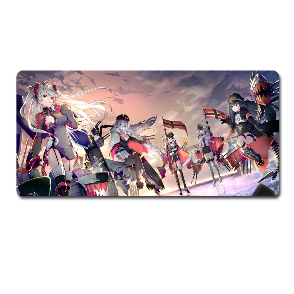 **Azur Lane Anime Mouse Pad - Large Gaming Mouse Mat (70x30cm) for Bismarck, Deutschland, GRAF Zeppelin, Prinz Eugen, Tirpitz - XXL Desk Mat for Computer, Keyboard & Gaming Setup**    *(Perfect for gamers, anime fans, and office use - enhances desk aesthetics and comfort!)*