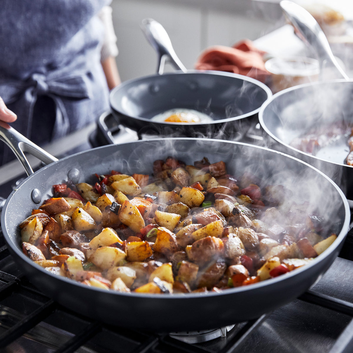 Valencia Pro Ceramic Nonstick 11-Piece Cookware Set - Non-Toxic PFOA-Free Pots and Pans for Healthy Cooking | Perfect for Frying, Boiling, Baking & Everyday Kitchen Use