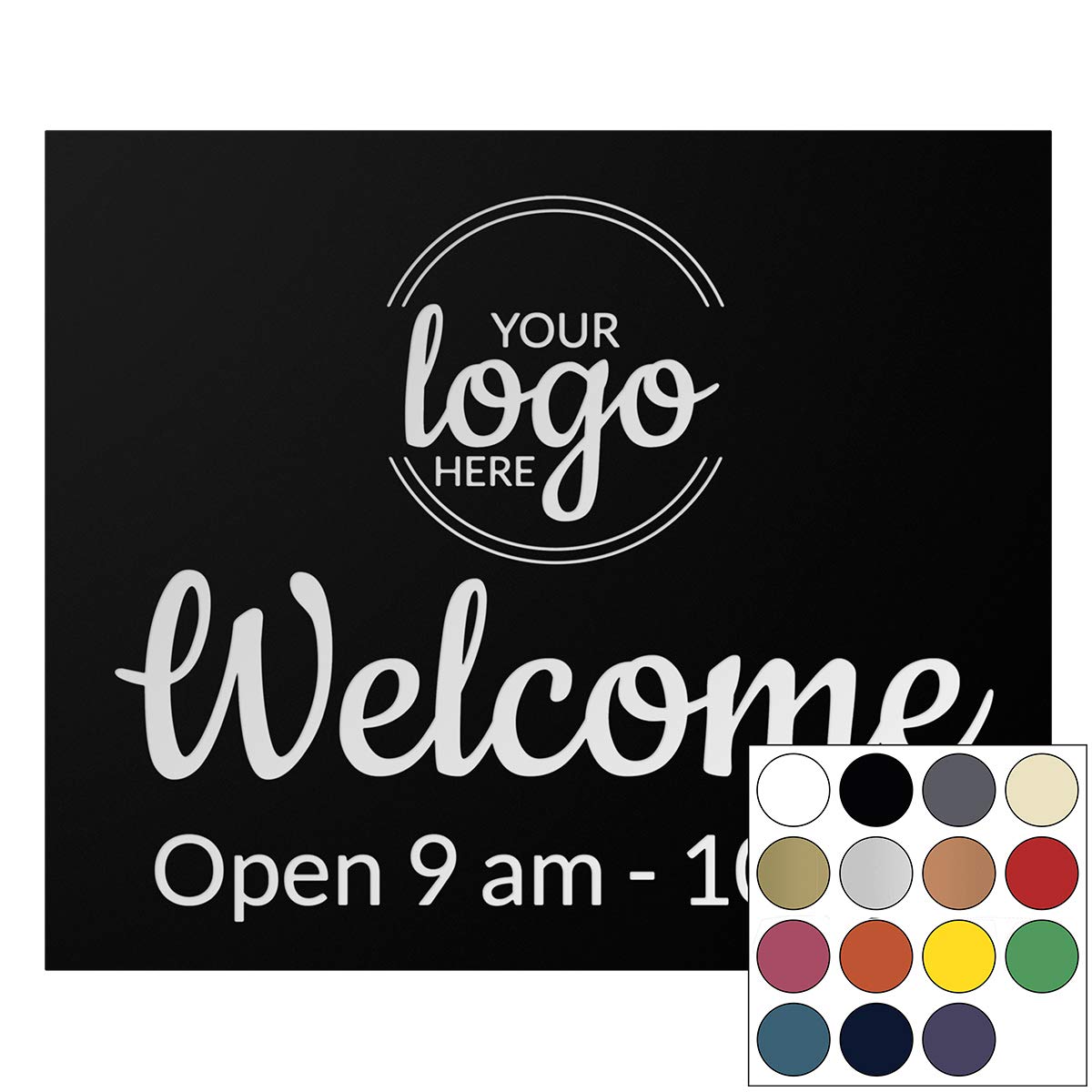 Custom Personalized Laser-Engraved Plastic Signs - Office Labels, Directional Signs, Instructions, Shadow Box Decor (Pink with White/Black, 12x16 Inch) - Perfect for Business, Home, Retail & Event Signage