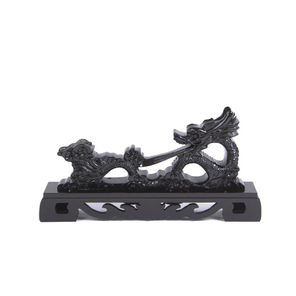 Premium Dragon Resin Katana Stand - Black Samurai Sword Holder for Katana, Wakizashi & Tanto - Perfect for Home Display, Martial Arts Dojo & Anime Collections