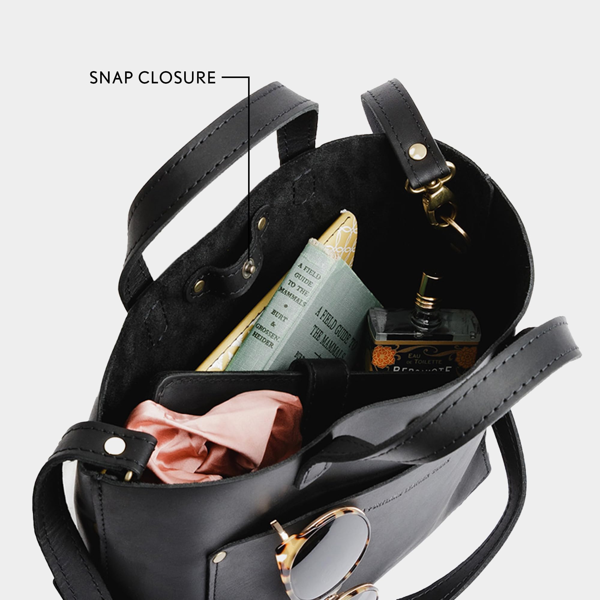 Portland Leather Goods Mini Crossbody Tote Bag for Women | Handmade Full-Grain Leather Purse with Adjustable Strap | Perfect for Everyday Use, Travel & Shopping