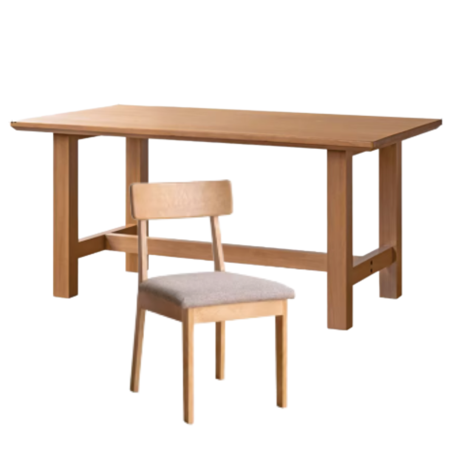 Rustic Style Dining Table - Solid Oak, Ash, Cherry Wood - Perfect for Farmhouse, Cottage & Country Home Dining Rooms