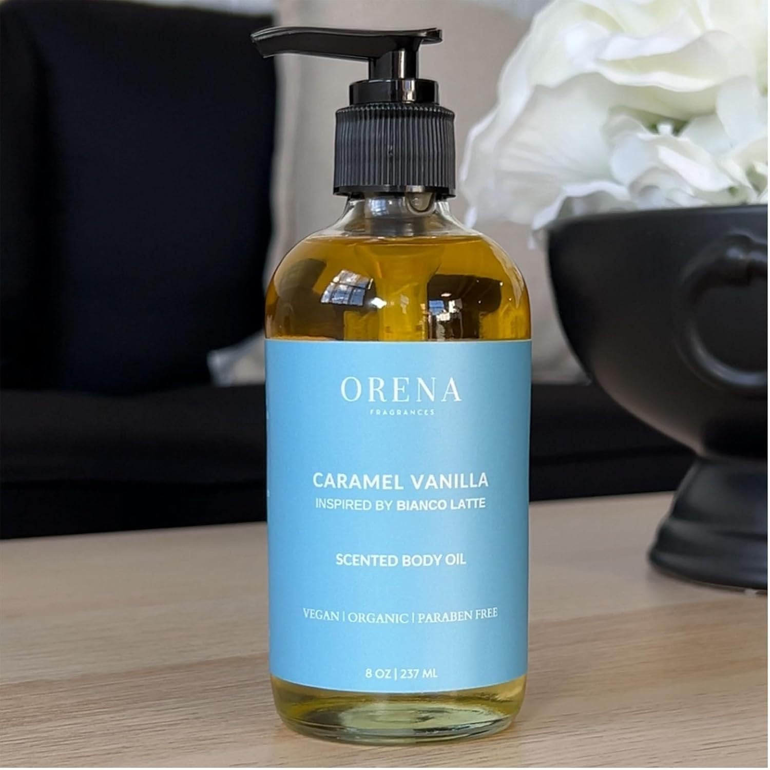 Seasaww Caramel Vanilla Body Oil - Hydrating & Moisturizing Dry Skin - Natural Scent for Relaxation & Self Care - Perfect for Massage, Bath & Daily Skincare Routine (1Pc)