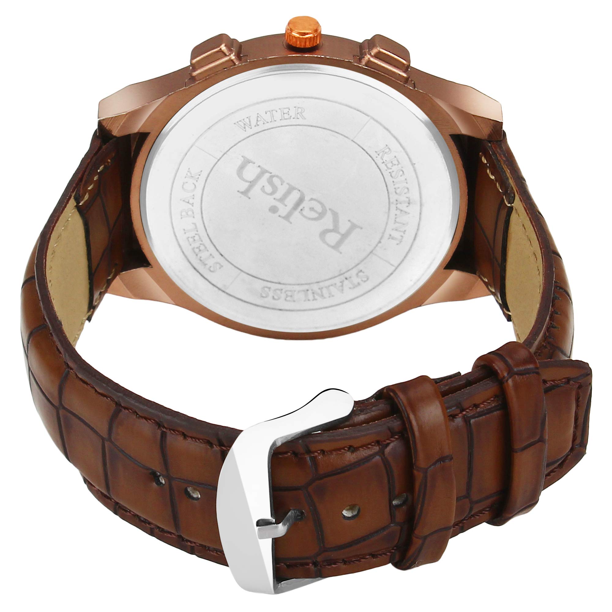 Relish Analogue Men's Watch - Black Dial & Leather Strap - Stylish Casual & Dress Watch for Everyday Wear & Formal Occasions