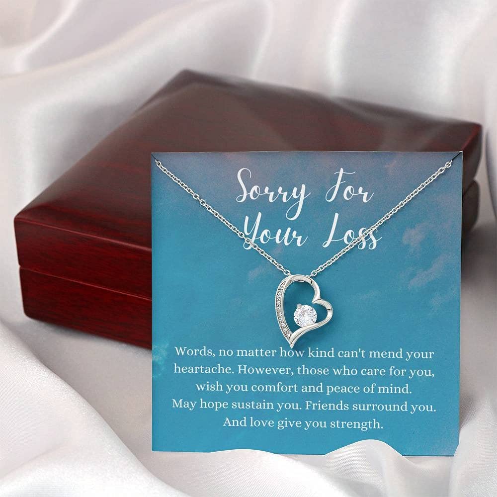 Personalized Memorial Necklace for Husband - Heart Keepsake Jewelry for Grieving Widows, Sympathy Gift for Loss of Spouse | Perfect for Remembrance, Funeral Memorials & Healing Process