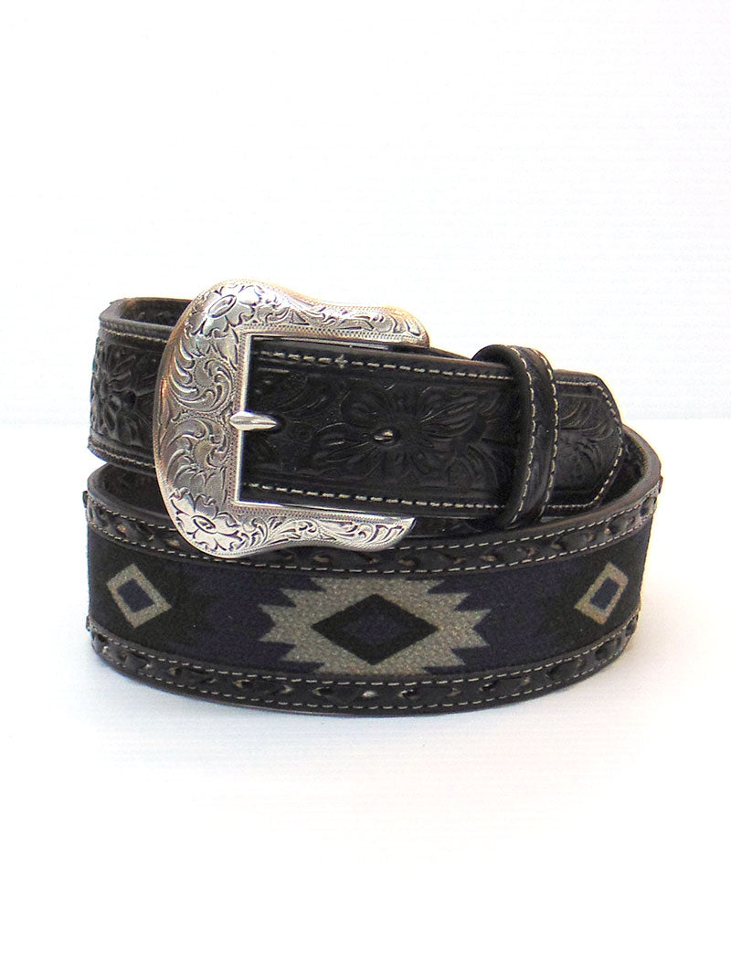 Nocona N210002706 Men's Southwest Fabric Western Belt Buckle Lace Grey - Perfect for Cowboy Boots & Western Outfits