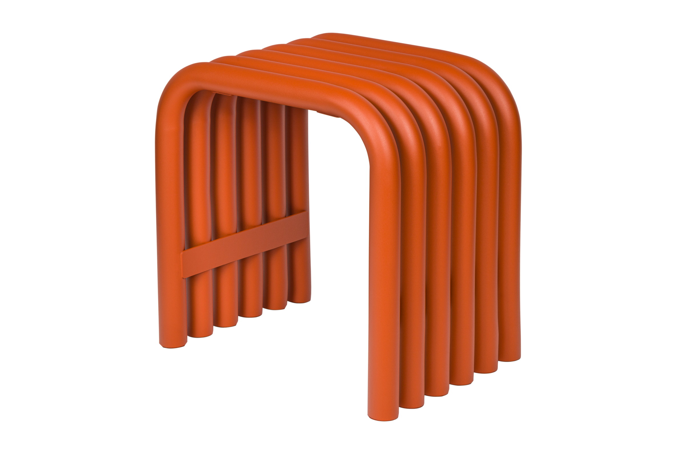 Nokk Stool - Orange Peel Textured Modern Accent Stool for Living Room, Bedroom & Office - Compact Seating with Non-Slip Base