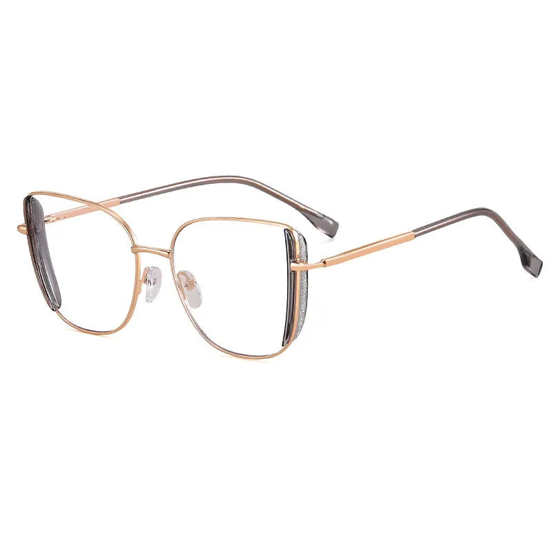 CCspace Women's Full Rim Square TR90 Titanium Eyeglasses - Lightweight & Durable Frame for Work, Reading & Daily Use (Model 300377)