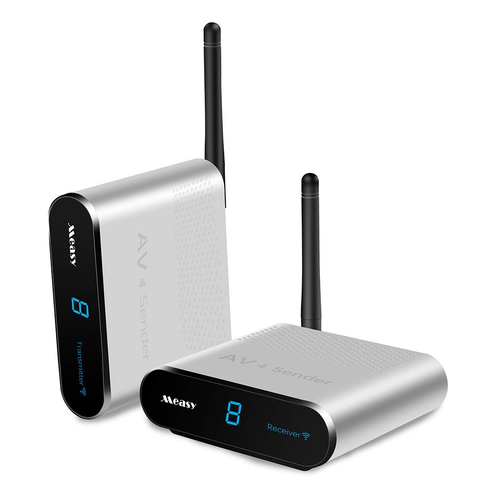 5.8GHz Wireless AV Transmitter and Receiver Kit - Aluminum Alloy, 300m Range, IR Remote Control, RCA530 for STB/Monitor/Home Theater/Outdoor Projection (Ideal for Home Entertainment, Surveillance Systems & Outdoor Movie Nights)