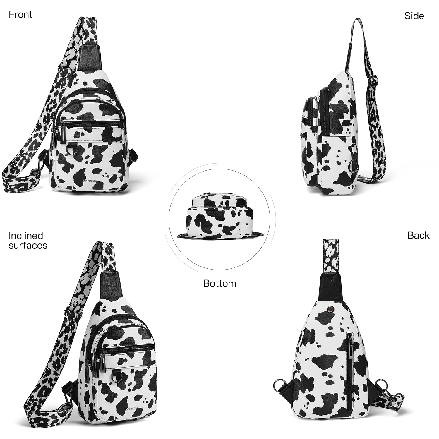 7L Vegan Leather Crossbody Sling Bag for Women & Men - Anti-Theft Fanny Pack, Shoulder Bag & Travel Backpack - Perfect for Gym, Hiking, Commuting & Daily Use