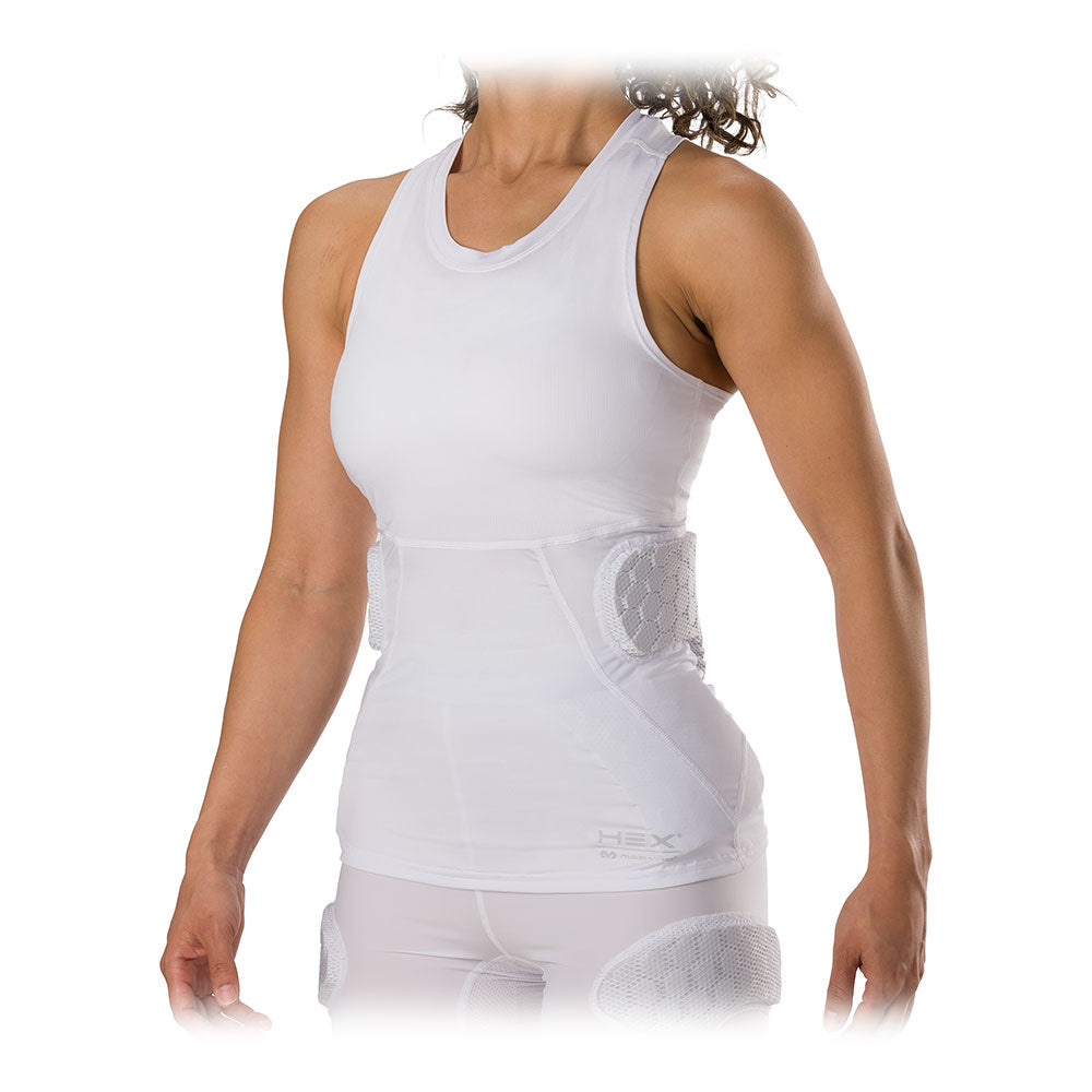 Women's HEX® 2 Pad Lacrosse Tank Top with Kidney Protection - Breathable Protective Gear for Lacrosse Training & Games