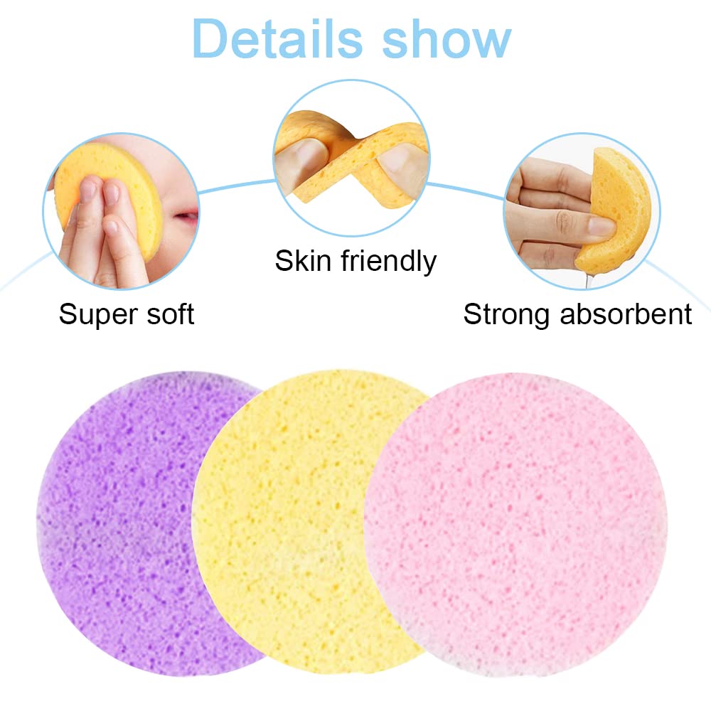 36 Pcs Compressed Makeup Sponges - Soft Facial Cleansing Sponges for Makeup Removal & Skin Care | Perfect for Daily Beauty Routine & Travel Essentials