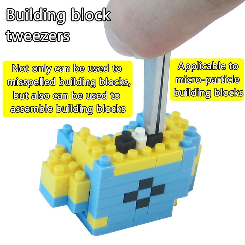 Micro Building Blocks Separator Tool Kit - 7-Piece Brick Tools Set with Multi-Functional Hammer & Tweezers | Compatible with LEGO | Perfect for Model Building, DIY Crafts & STEM Education